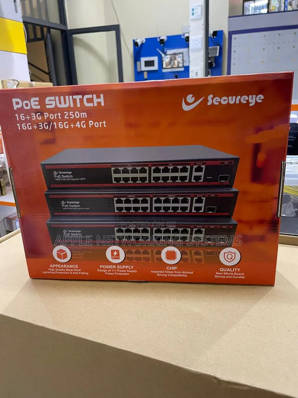 16 Poe Port Switch: S-16fe-2ug-1uf-250w 2uplink Giga SFP
