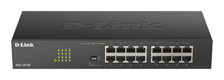 16-Port Gigabit Unmanaged Desktop Switch DGS-1016D